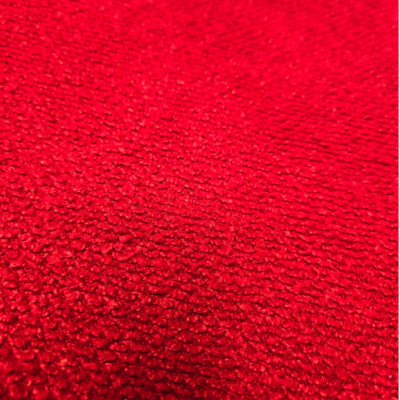 Worthington Cherry Red Round Neck Textured Knit Tapered Sweater Top Size Medium - Picture 5 of 9